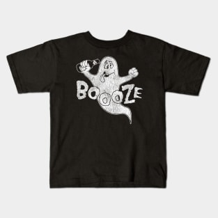 Booze Ghost Vintage Kids T-Shirt